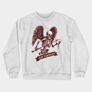 Anti Valentine's Vintage Skeleton Heart Tee Crewneck Sweatshirt